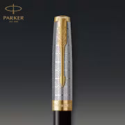 *PARKER SONNET METAL BLACK Gold Tone 18k nib