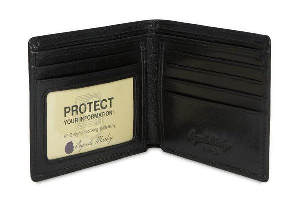 Osgoode Marley RFID Thinfold Wallet BLACK VEG TAN