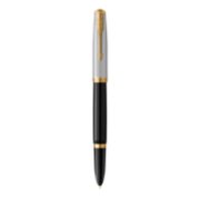 Parker 51 Premium Black Goldtone Fountain Pen Fine Nib