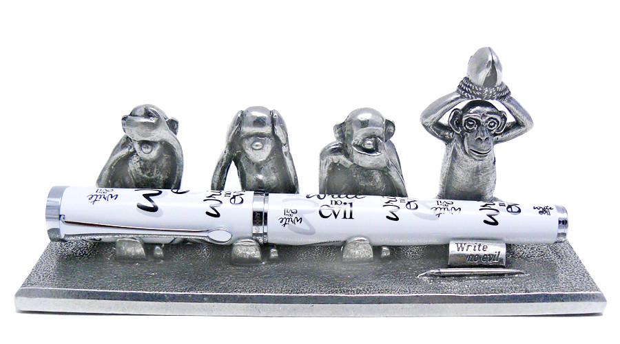 Zagoory Write No Evil Monkey Pen Holder