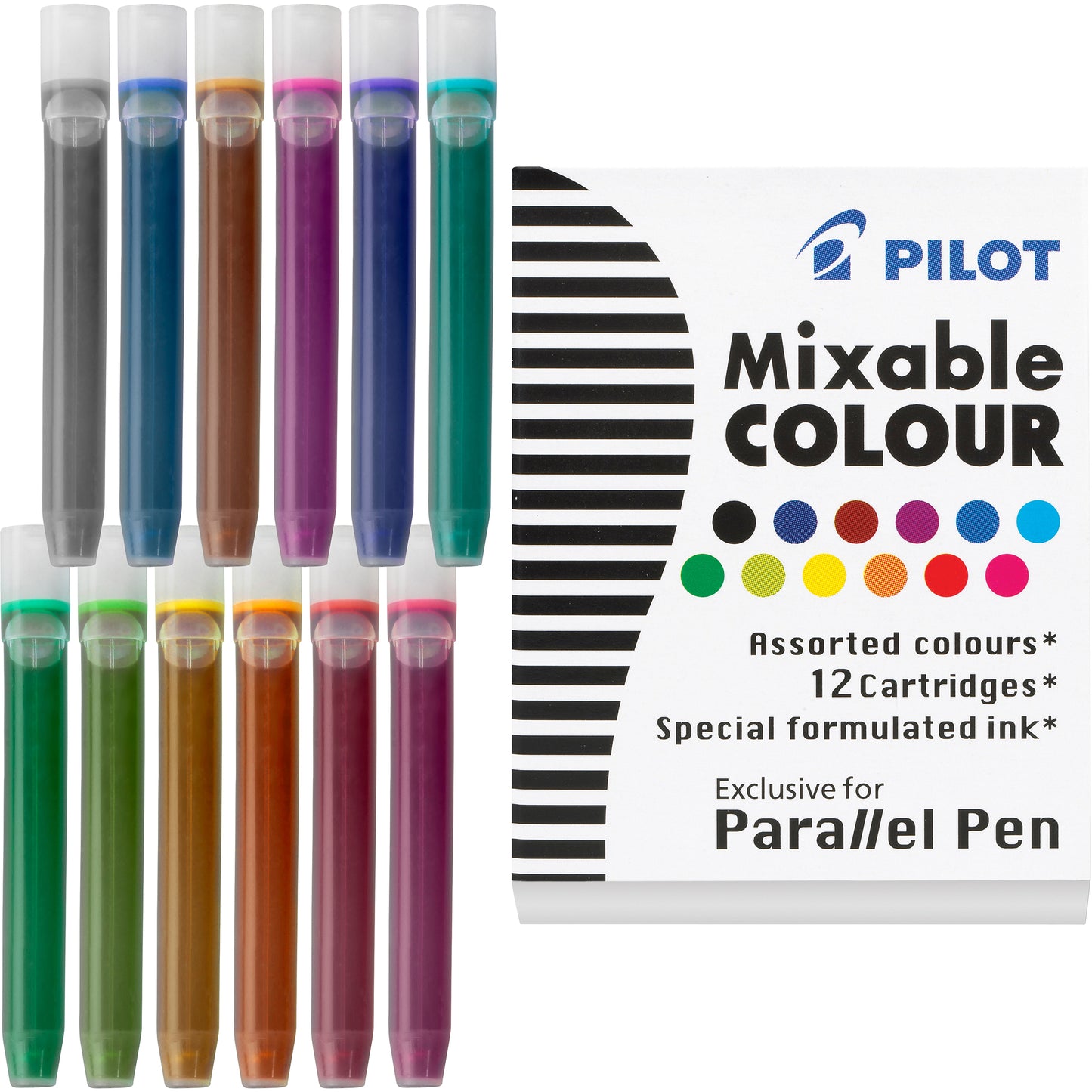 Pilot Namiki Mixable Colour Ink Cartridges for Parallel Pens
