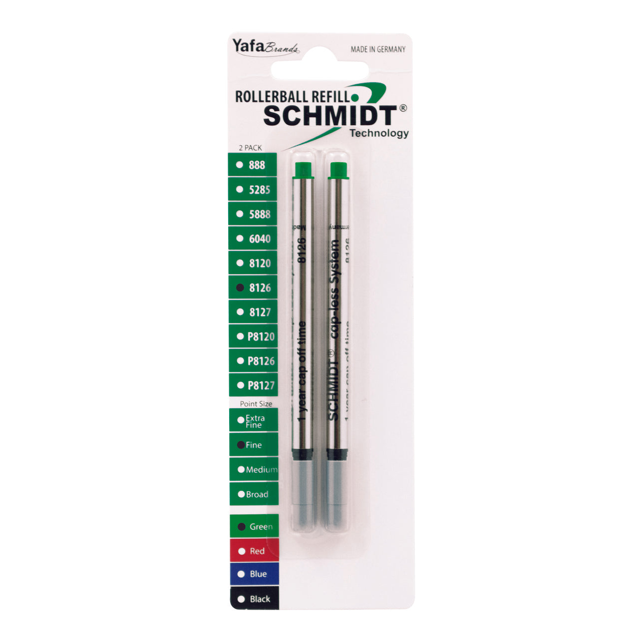 2pack of Schmidt Refills Short Capless 8126