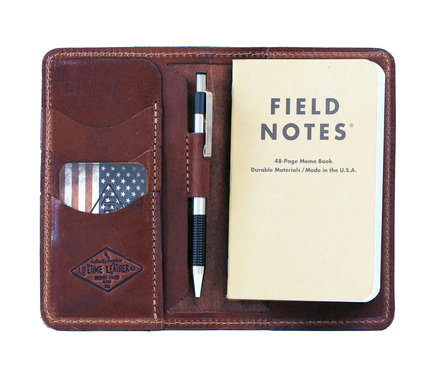 *Lifetime Leather Co Notes Leather Wallet