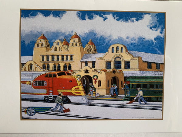 The Old Alvarado, Albuquerque, NM 1940 by Douglas Johnson (choose boxed or single cards)