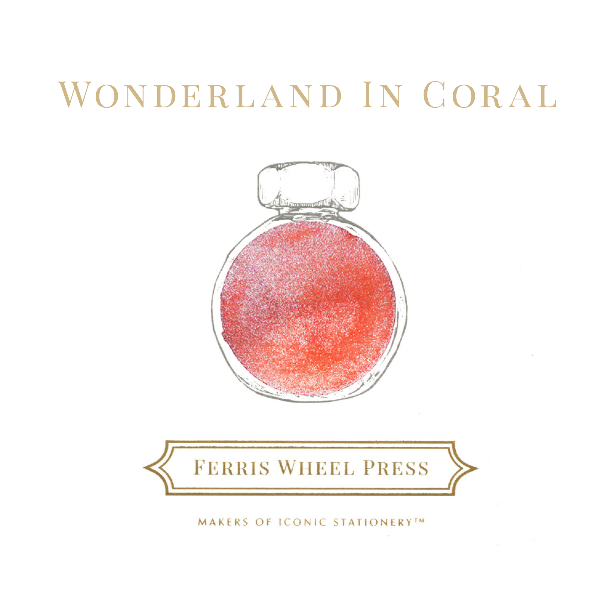 Wonderland in Coral Ferris Wheel Press 38ml Ink