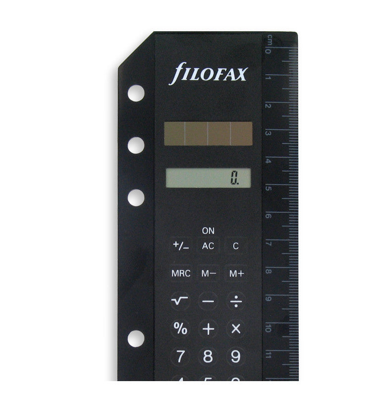 A5 Filofax Calculator Large Black suitable for Personal or A5