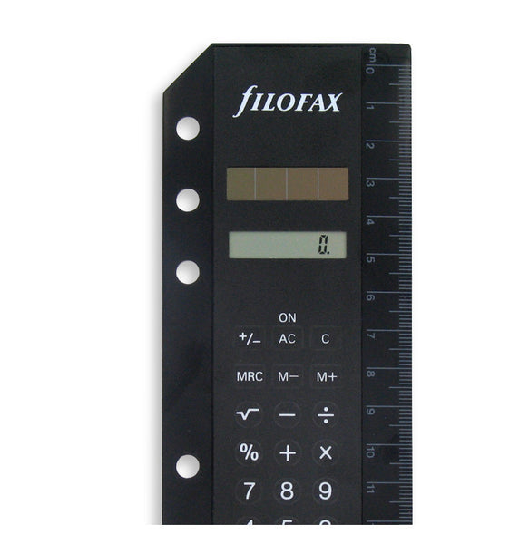 Filofax Calculator Large Black suitable for Personal or A5