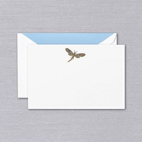 Engraved Dragonfly Card  10 cards / 10 lined envelopes by Crane