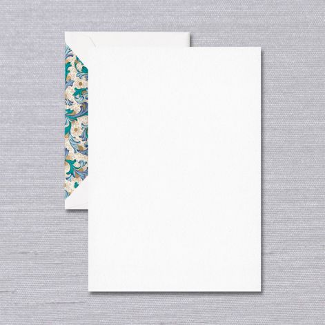CRANE Blue Florentine Pearl White Half Sheet