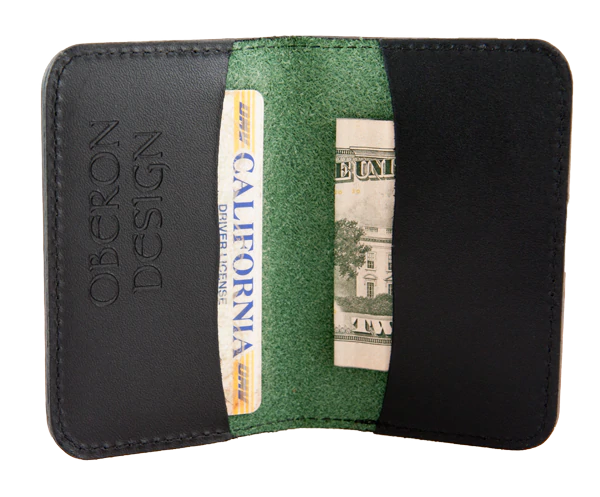 Oberon Card Holder. Acanthus in Navy