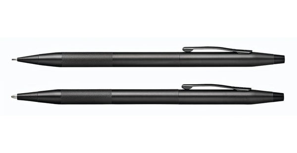 Cross Classic Century Black PVD Pen and Pencil Set with Micro-Knurl Detail