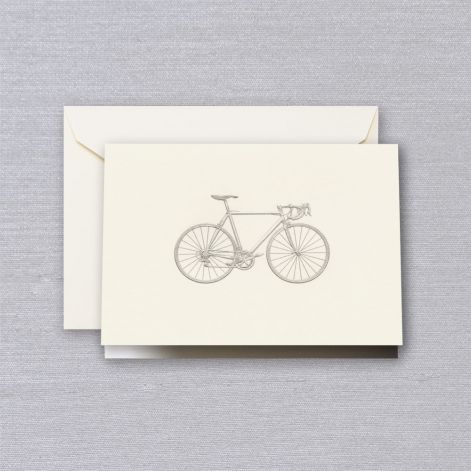 Engraved Racing Bike Note  10 notes / 10 envelopes by Crane