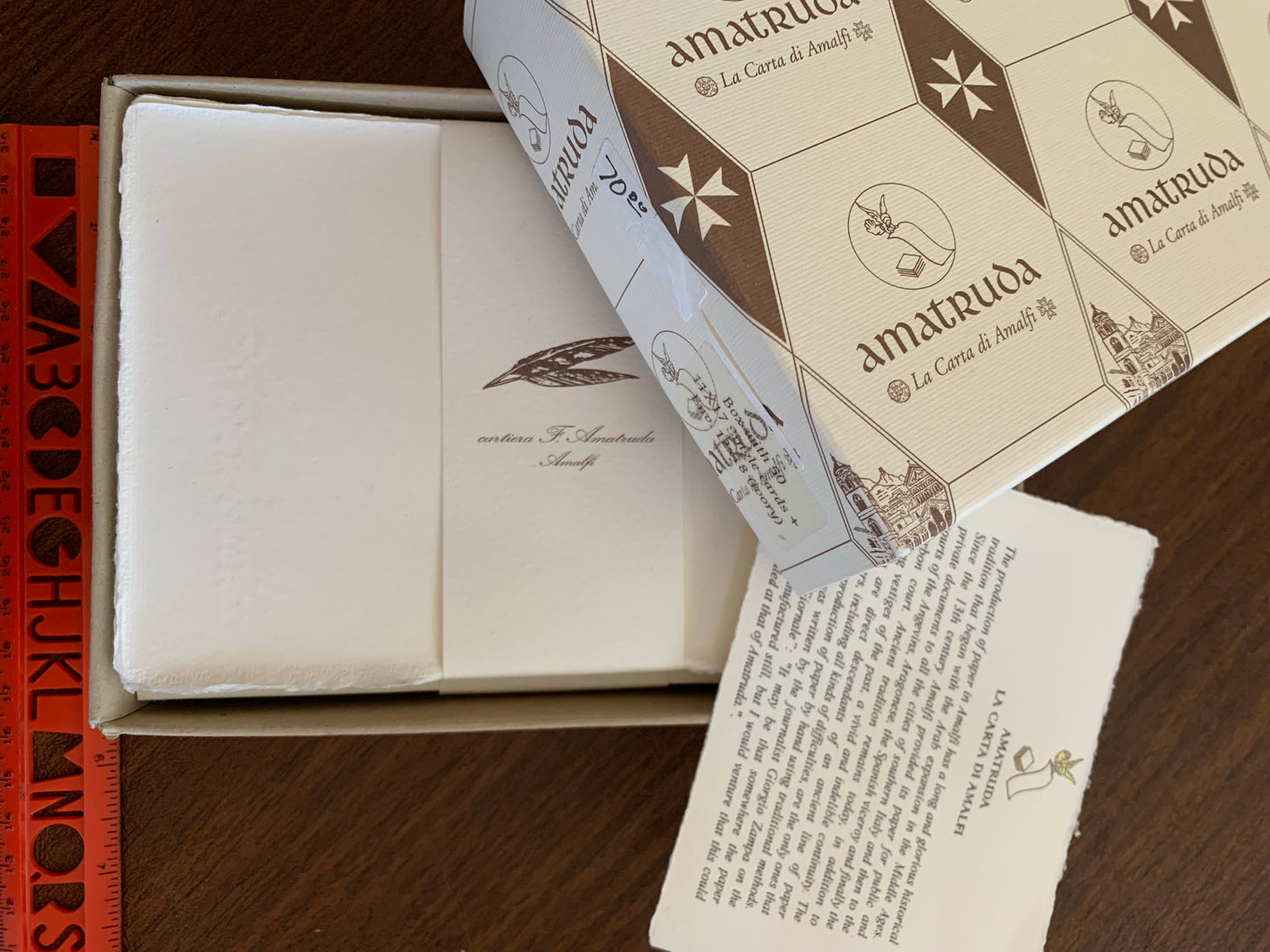 Amalfi Box of 50 Flat Single Cards/Envelopes 4 1/2" x 6 1/2" by Amatruda