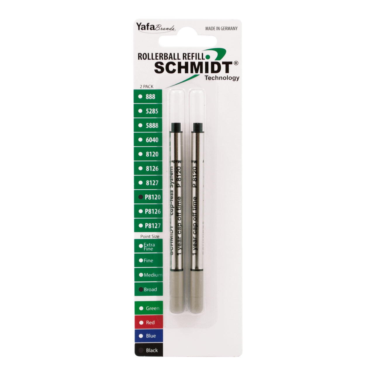 2pack of Schmidt Refills Short Capless 8126