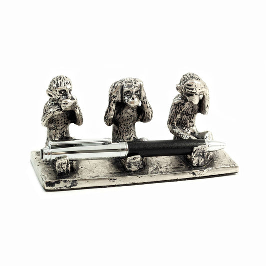 3 Monkey Pen Holder "See, Hear, Speak No Evil"