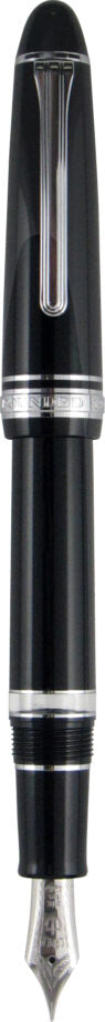 *Sailor 1911L Realo  Black with Silver Trim MEDIUM (Piston )Fill