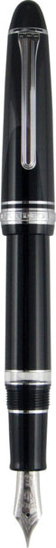 *Sailor 1911L Realo  Black with Silver Trim MEDIUM (Piston )Fill