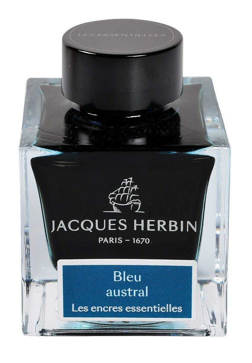 #13116JT - Herbin - Jacques Herbin "Essential" Bottled Inks - 50 ml - Bleu Austral