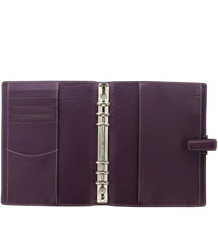 A5 Filofax Holborn Purple Leather Organizer