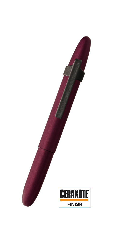 Fisher Pens Dark CHERRY Cerakote BULLET WITH CLIP