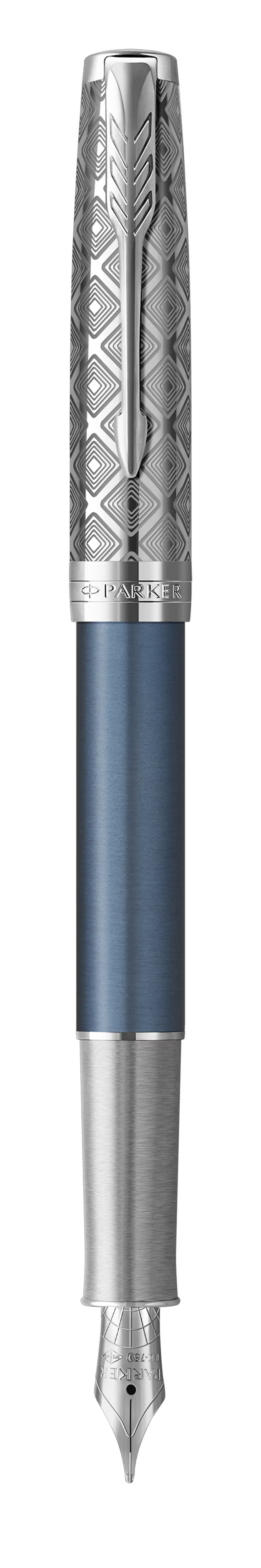 *PARKER SONNET METAL BLUE  18k nib