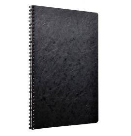 Clairefontaine - Basic Notebook - Wirebound - Lined - 50 Sheets - 8 x 11" - BLACK