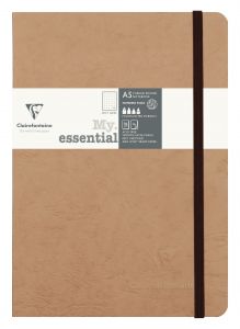 My Essential A5 Thread bound Notebook by Clairefontaine DOT Tan
