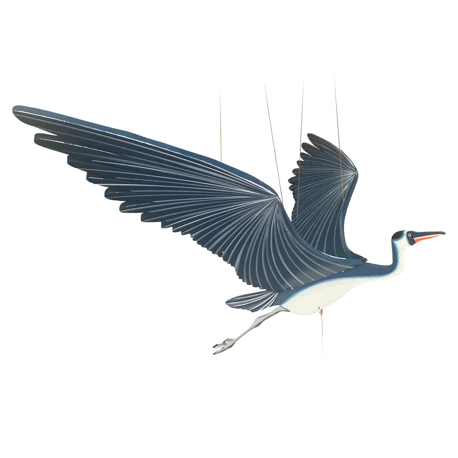 Flying Mobile Blue Heron