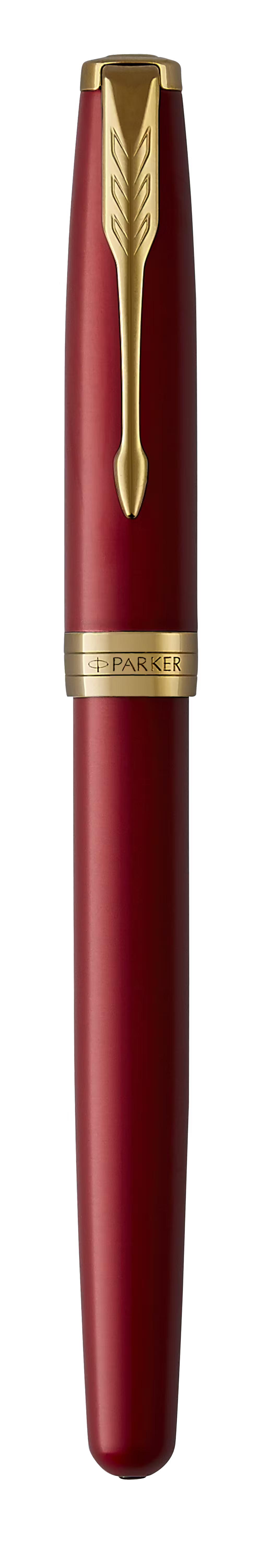 Parker Sonnet RED  Lacquer Gold Tone Rollerball Pen