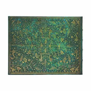 Ultra GUEST BOOK LINED EMERALD FLOWER