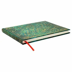 Ultra GUEST BOOK LINED EMERALD FLOWER