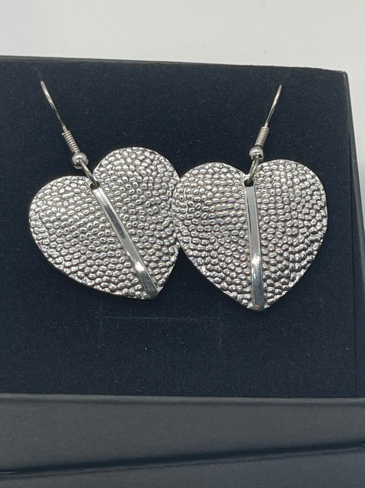 Pebbled Heart Earring #5