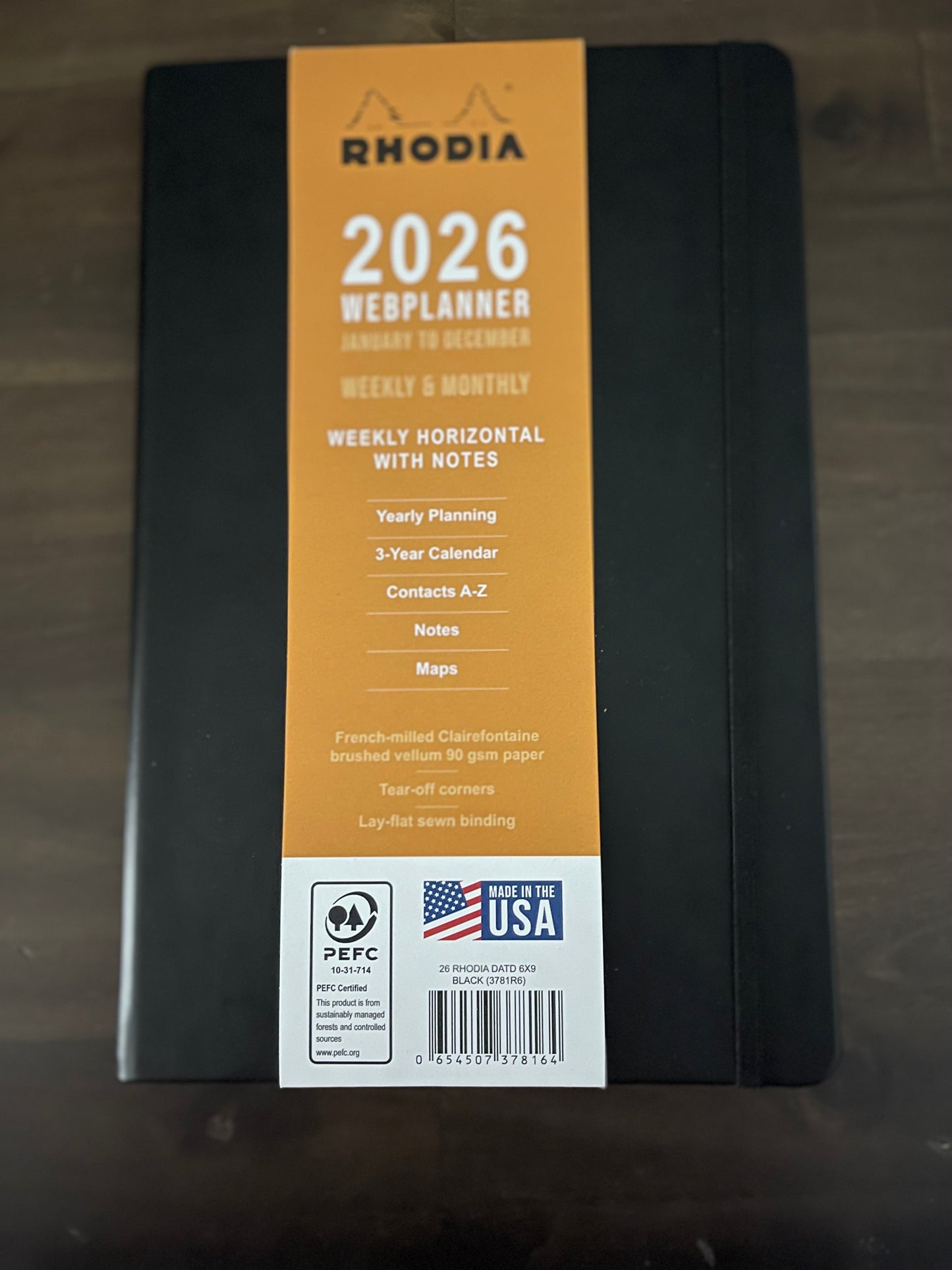 2026 Rhodia Planner (large 6" x 9")