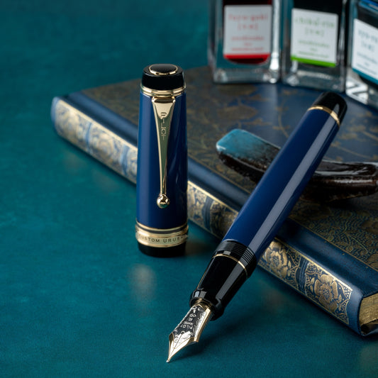 Custom Urushi Prussian Blue Fine Nib