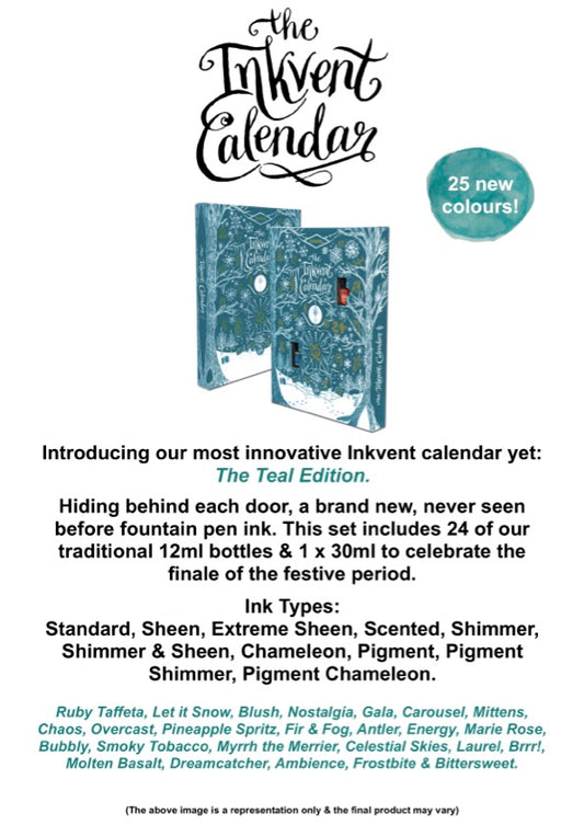 2025 TEAL EDITION INKVENT from Diamine (ORDER NOW FOR Mid to Late October)