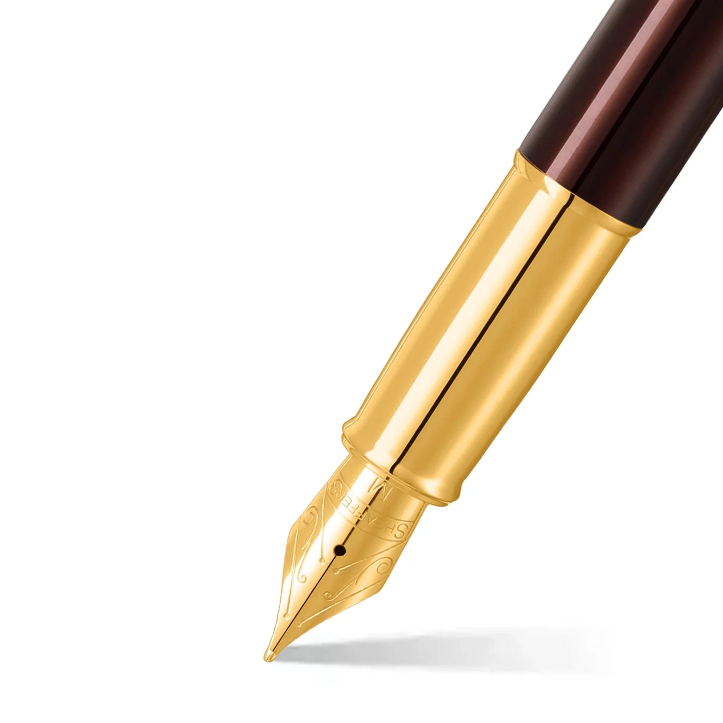 Sheaffer 100 GLOSSY Coffee Brown with PVD Gold Trim