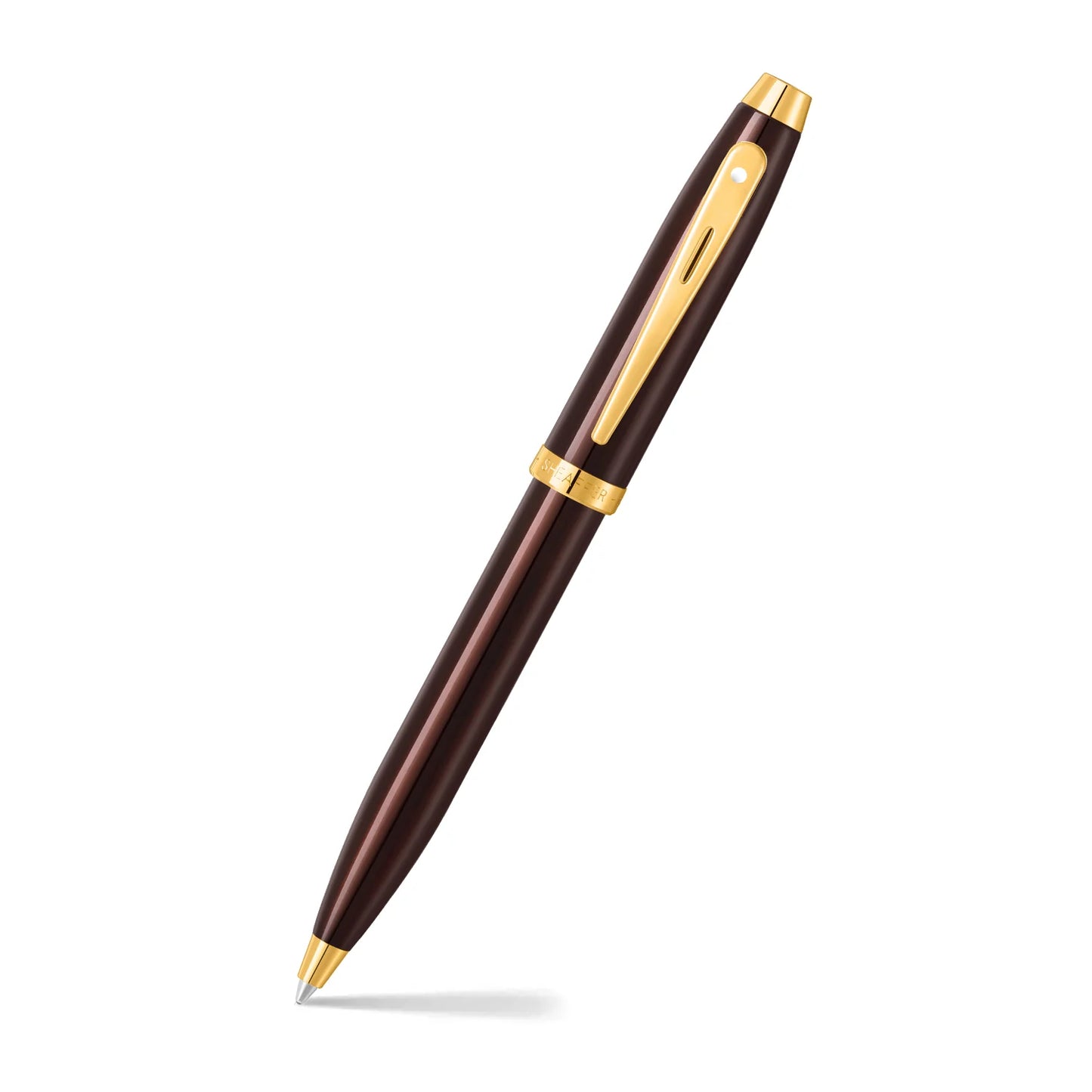 Sheaffer 100 GLOSSY Coffee Brown with PVD Gold Trim