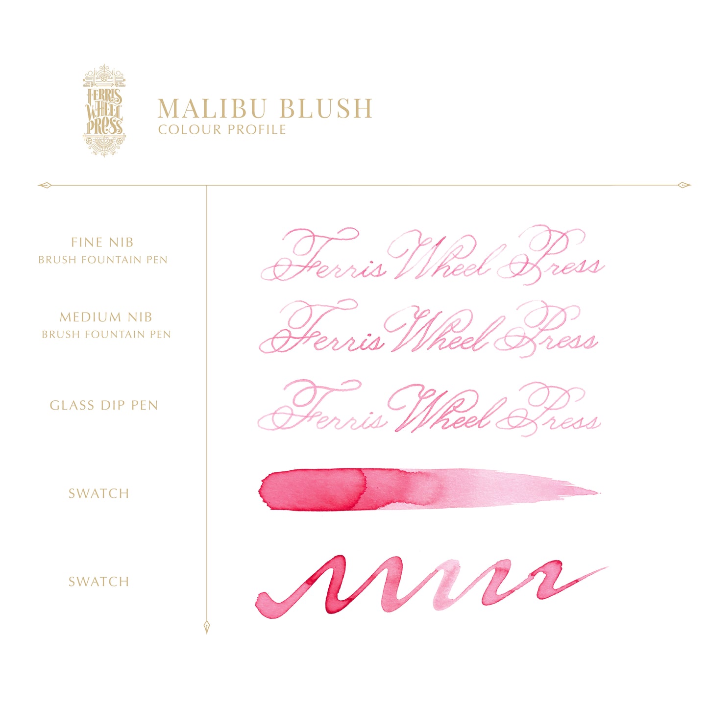 Malibu Blush 38ml Ferris Wheel Press Bottled Ink