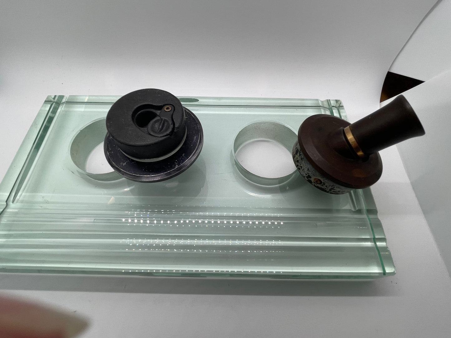 Vintage 2 pen Tray and 1 Ink Wells, 1 Pen stand