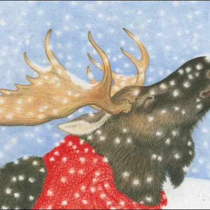 Snowy Moose by Sugarhouse