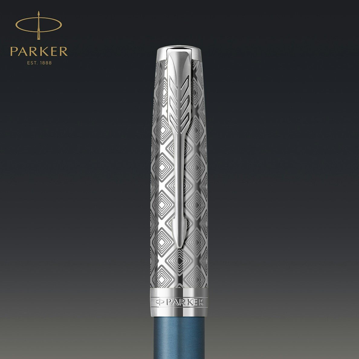 *PARKER SONNET METAL BLUE  18k nib