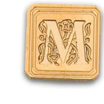 Square Initial Brass Die for Wax Seal (FM)