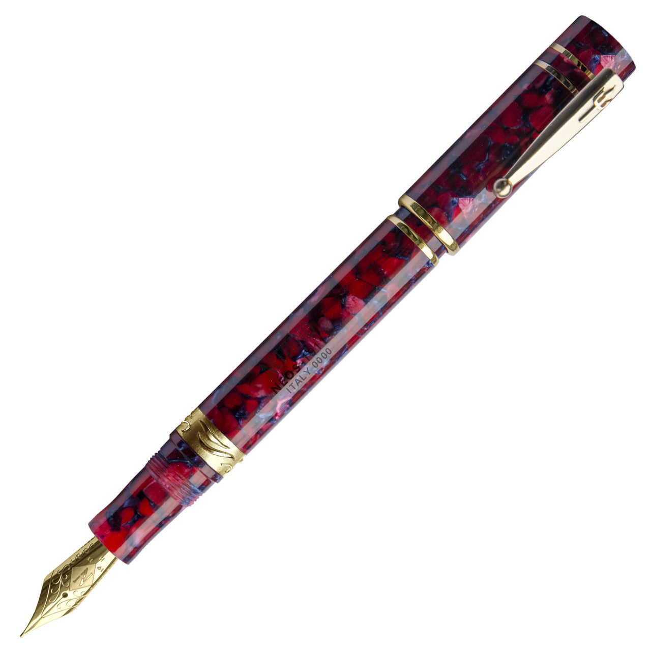 NETTUNO 1911 Neos Prometeo (red-blue / gold plated) fountain pen