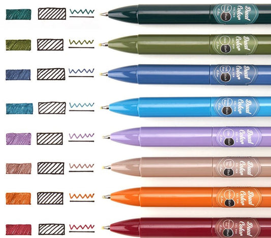 Vintage Dual Color Gel Pen by Writech