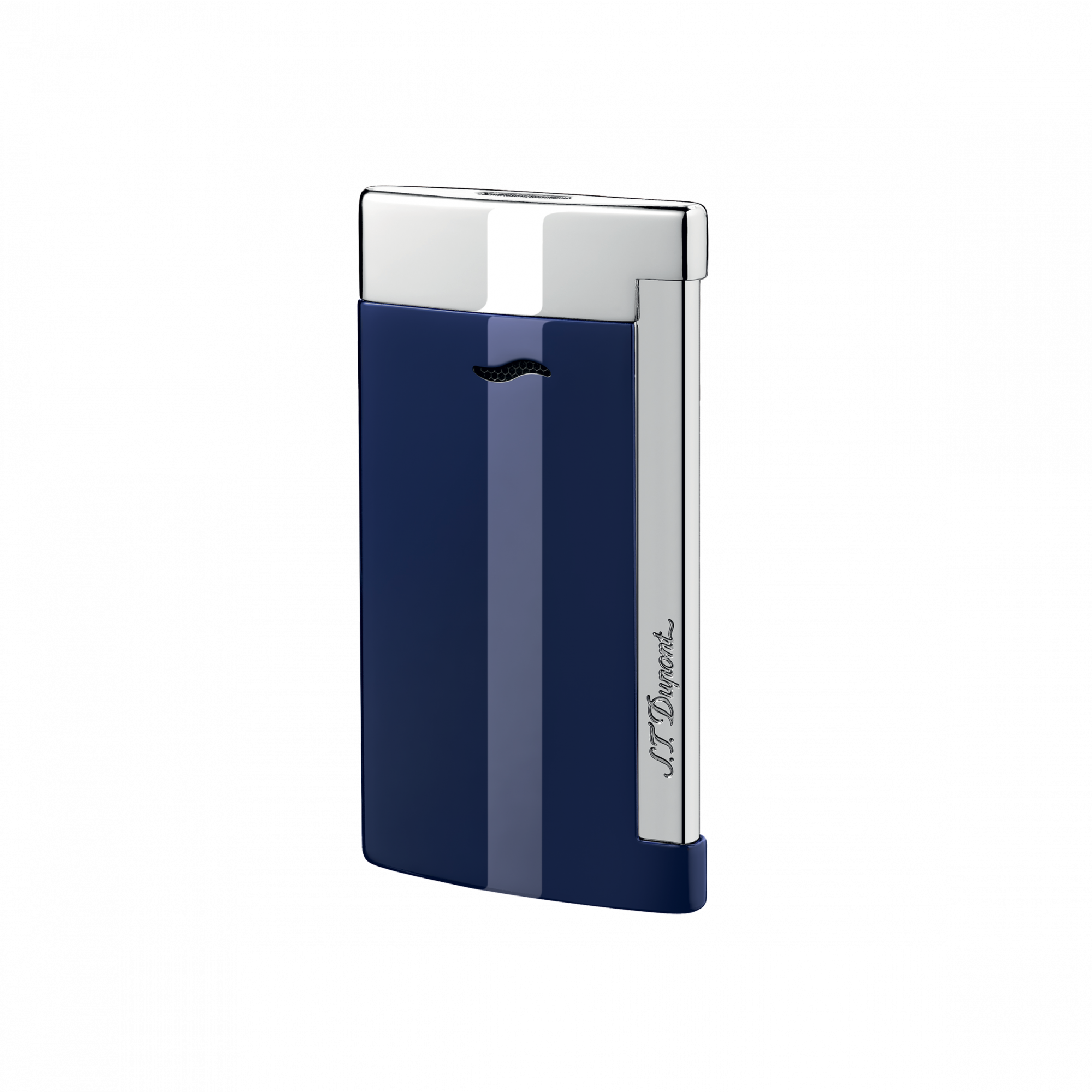 Slim 7, Blue and Chrome, Lighters By Dupont