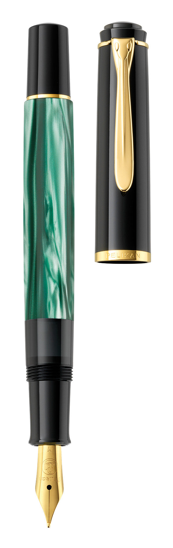 Classic M200 Green Marbled Fountain Pen Medium Nib