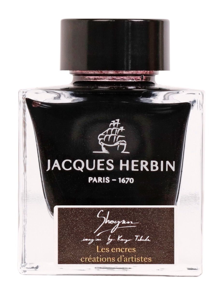 Kenzo Takada "Shogun" Ink with Gold and Red Sheen - 50ml Bottle by Jacques Herbin