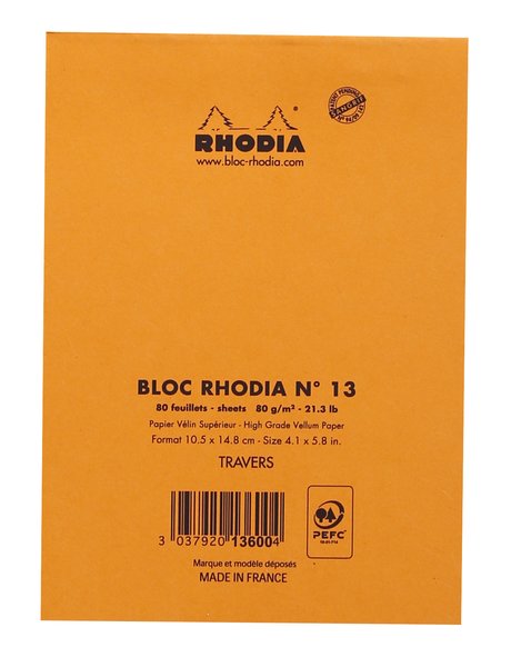 Rhodia Lined Pads (Orange Cover)