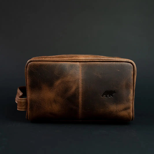 Kodiak Leather Dopp Dark Walnet