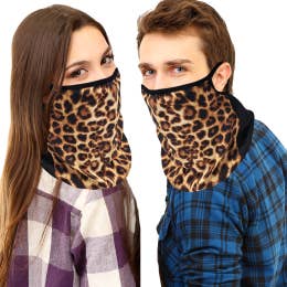 Face Masks Adult Cougar Neck Gaiters Scarf, Bandana Ear Loops(made in USA) non medical